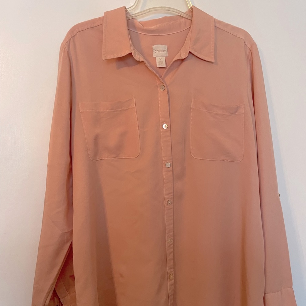 Rose Pink Button Up Shirt